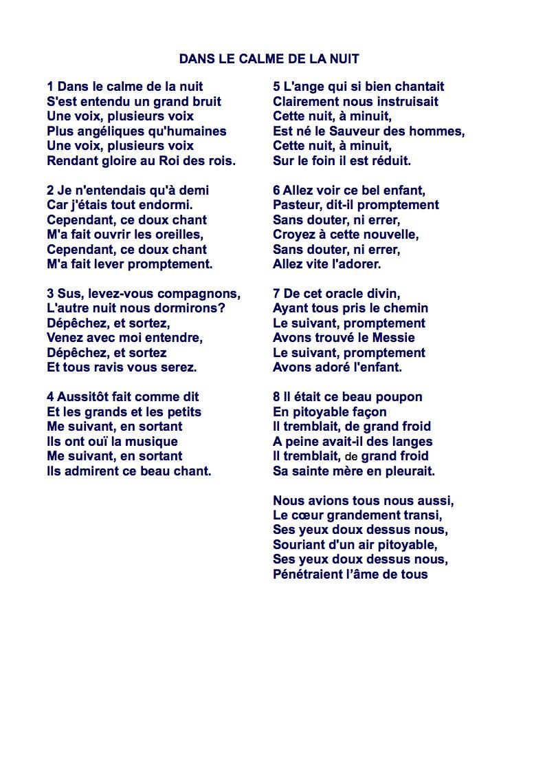 Dans le calme de la nuit